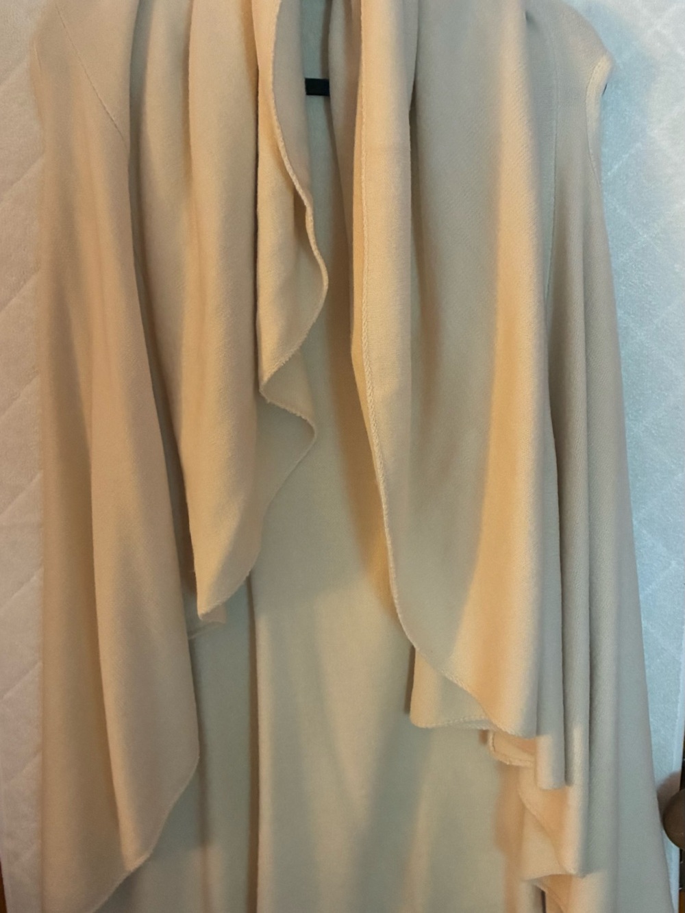 Look Draped Open-Front Cardigan in Cream